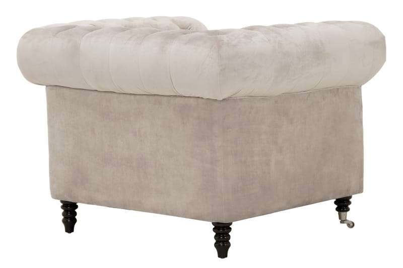 CHESTERFIELD-Lyx Lænestol Velour Sand - Møbler - Stole & lænestole - Lænestole - Chesterfield lænestole