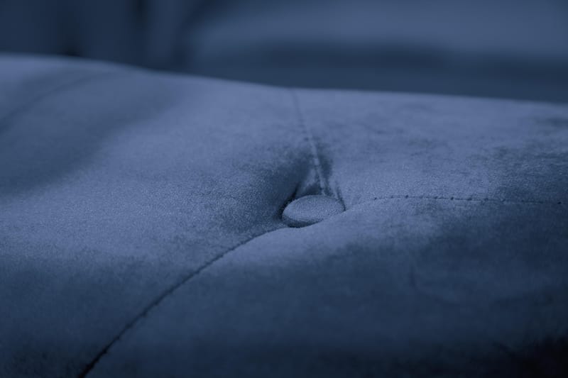 Chesterfield Lyx Stor behagelig dyb fløjlsfotel – Fotel til stuen - Blå Velour - Møbler - Stole & lænestole - Lænestole - Chesterfield lænestole
