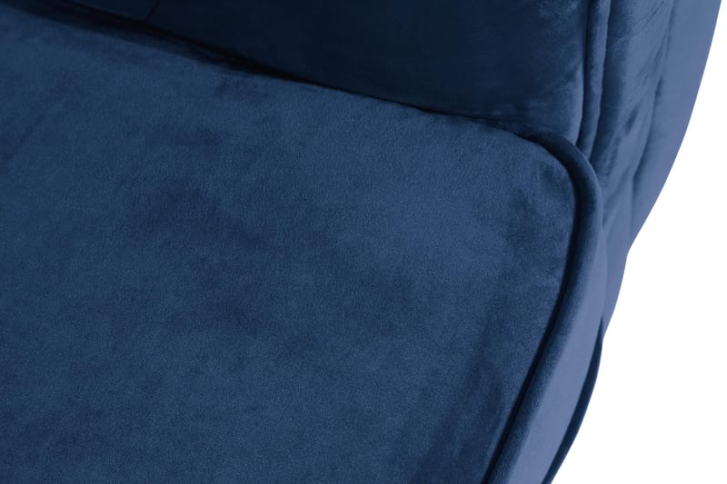 Chesterfield Lyx Stor behagelig dyb fløjlsfotel – Fotel til stuen - Blå Velour - Møbler - Stole & lænestole - Lænestole - Chesterfield lænestole