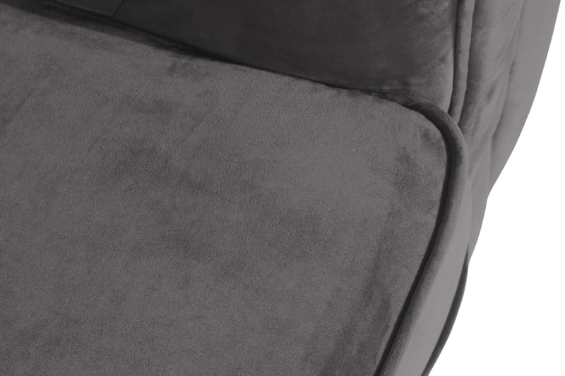 Chesterfield Lyx Stor behagelig dyb fløjlsfotel – Fotel til stuen - Mørkegrå Velour - Møbler - Stole & lænestole - Lænestole - Chesterfield lænestole