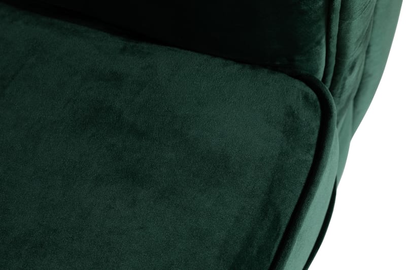 Chesterfield Lyx Stor behagelig dyb fløjlsfotel – Fotel til stuen - Mørkegrøn Velour - Møbler - Stole & lænestole - Lænestole - Chesterfield lænestole