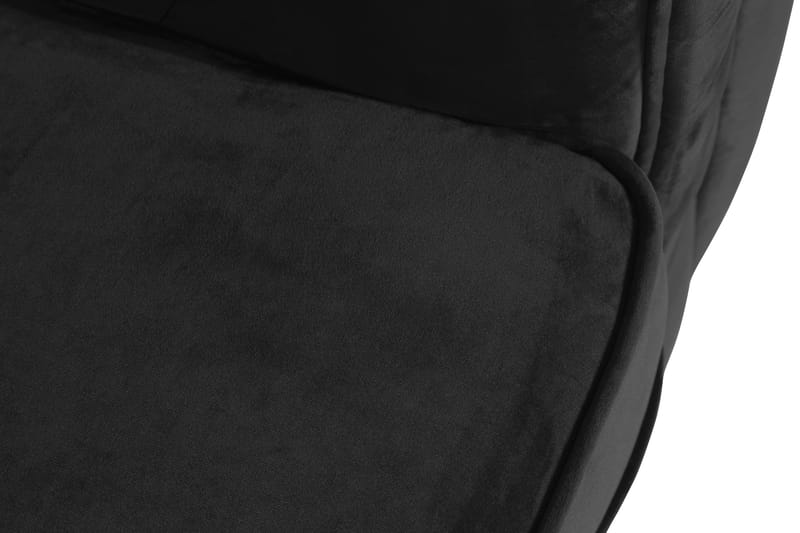 Chesterfield Lyx Stor behagelig dyb fløjlsfotel – Fotel til stuen - Sort Velour - Møbler - Stole & lænestole - Lænestole - Chesterfield lænestole