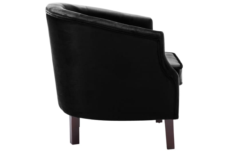 Lænestol Fløjlspolstring 65 X 64 X 65 Cm Sort - Sort - Møbler - Stole & lænestole - Lænestole - Chesterfield lænestole
