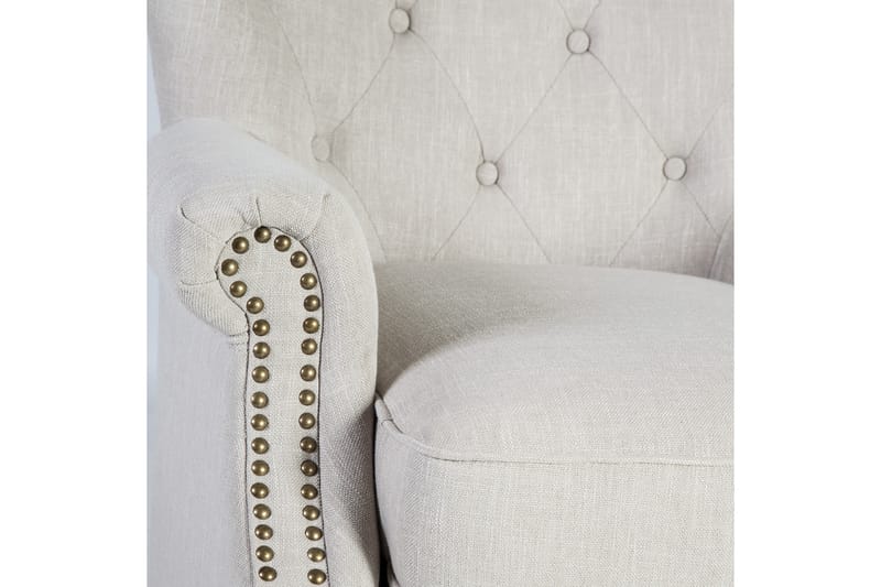 Lænestol HOLMES 78x80xH86cm farve: beige - Møbler - Stole & lænestole - Lænestole - Chesterfield lænestole