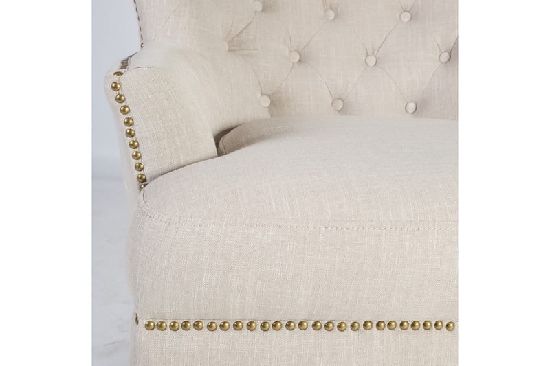 Lænestol HOLMES 79x85xH98cm farve: beige - Møbler - Stole & lænestole - Lænestole - Chesterfield lænestole