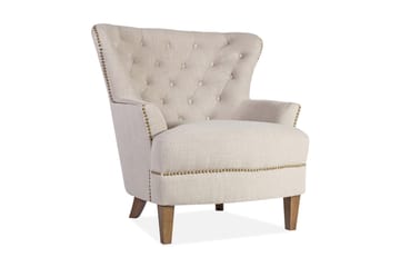 Lænestol HOLMES 79x85xH98cm farve: beige - Møbler - Stole & lænestole - Lænestole - Øreklapstol