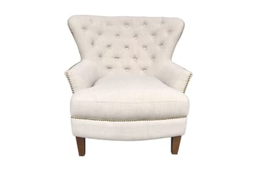 Lænestol HOLMES 79x85xH98cm farve: beige - Møbler - Stole & lænestole - Lænestole - Øreklapstol