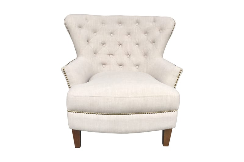 Lænestol HOLMES 79x85xH98cm farve: beige - Møbler - Stole & lænestole - Lænestole - Chesterfield lænestole