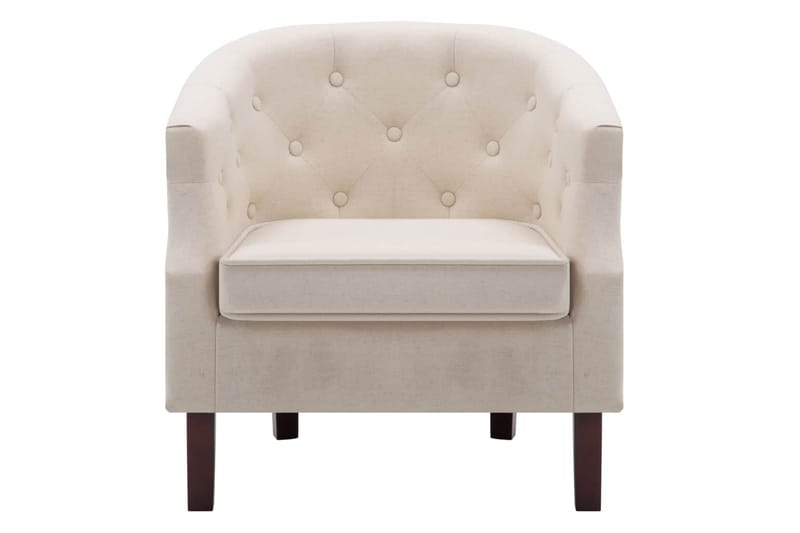 Lænestol Stofbeklædning 65 X 64 X 65 Cm Beige - Beige - Møbler - Stole & lænestole - Lænestole - Chesterfield lænestole