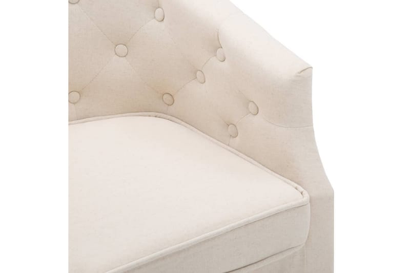 Lænestol Stofbeklædning 65 X 64 X 65 Cm Beige - Beige - Møbler - Stole & lænestole - Lænestole - Chesterfield lænestole