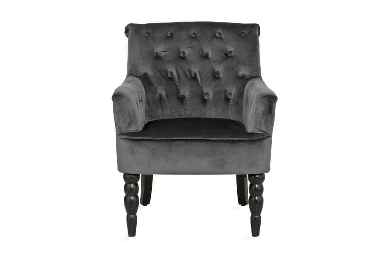 Naoki velourlænestol - Grå - Møbler - Stole & lænestole - Lænestole - Chesterfield lænestole