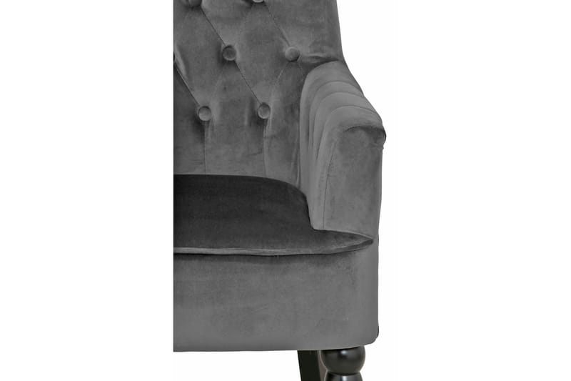 Naoki velourlænestol - Grå - Møbler - Stole & lænestole - Lænestole - Chesterfield lænestole