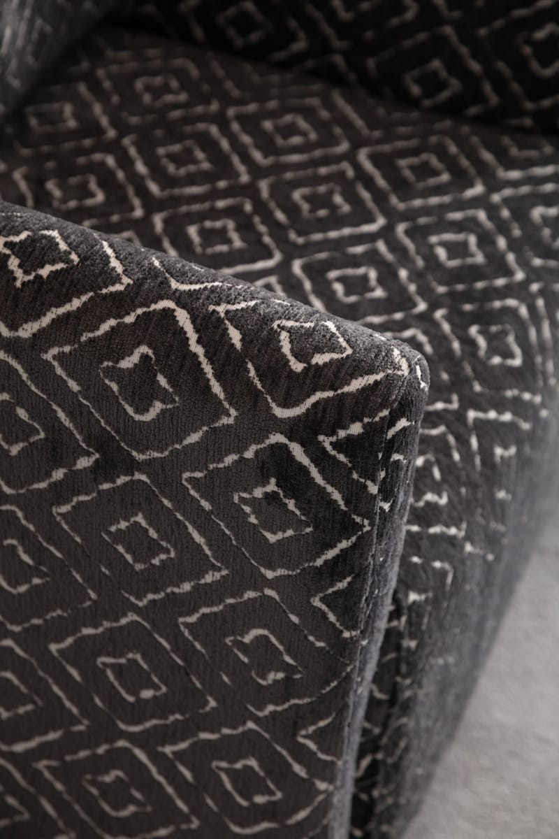 Childress lænestol Chenille - Sort / Hvid - Møbler - Stole & lænestole - Lænestole - Øreklapstol