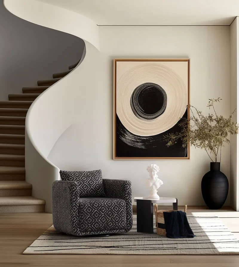 Childress lænestol Chenille - Sort / Hvid - Møbler - Stole & lænestole - Lænestole