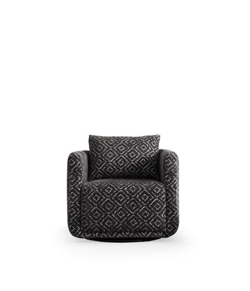 Childress lænestol Chenille - Sort/Hvid - Møbler - Stole & lænestole - Lænestole