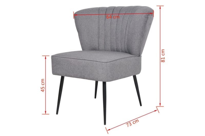 Cocktailstol Lysegrå - Grå - Møbler - Stole & lænestole - Lænestole