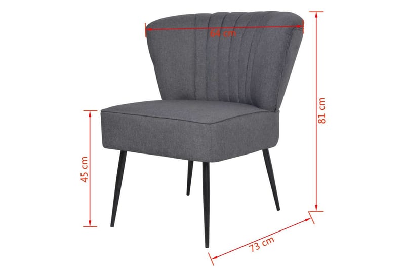 Cocktailstol Mørkegrå - Grå - Møbler - Stole & lænestole - Lænestole