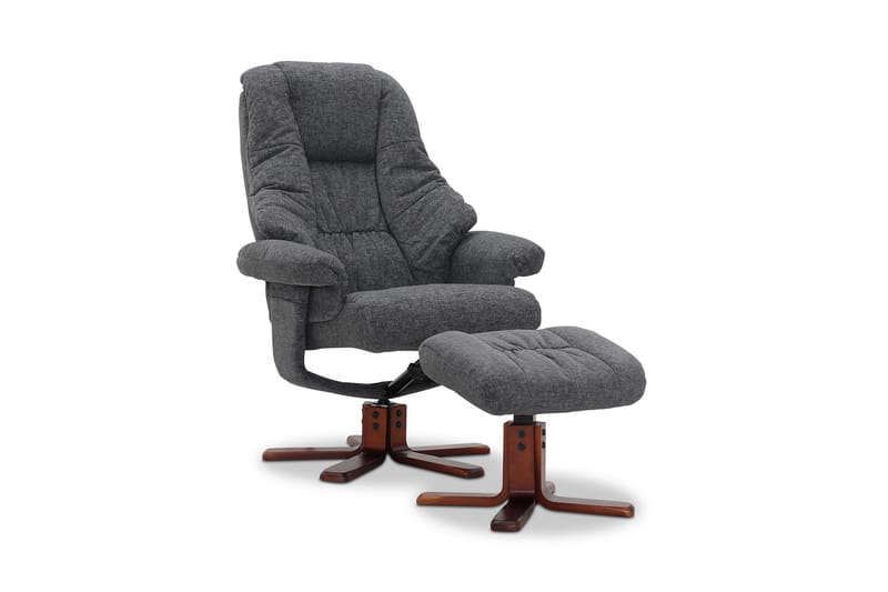 Comfy Lænestol med Rotation Stof - Grå - Lænestole