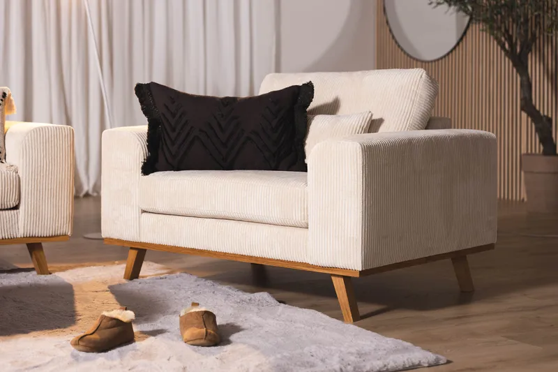 Copenhagen Lænestol Manchester - Beige - Møbler - Stole & lænestole - Lænestole