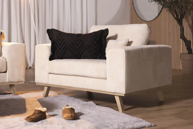 Copenhagen Lænestol Manchester - Beige - Møbler - Stole & lænestole - Lænestole