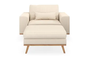 Copenhagen Lænestol med Puf - Lysebeige - Møbler - Stole & lænestole - Lænestole
