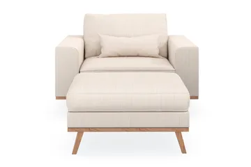Copenhagen Lænestol med Puf - Lysebeige - Møbler - Stole & lænestole - Lænestole