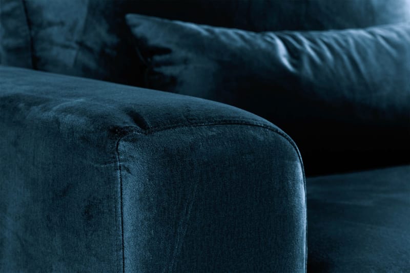Copenhagen Lænestol Velour - Blå - Møbler - Stole & lænestole - Lænestole