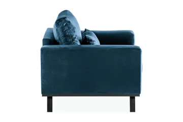 Copenhagen Lænestol Velour - Blå - Møbler - Stole & lænestole - Lænestole