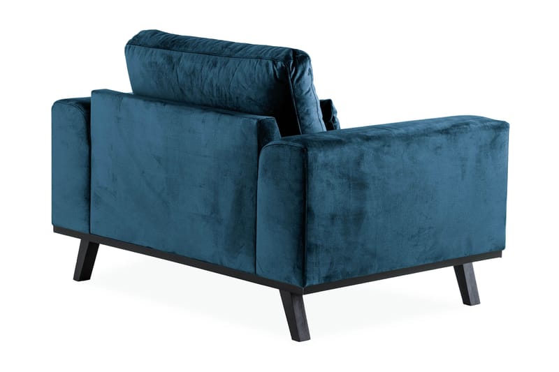 Copenhagen Lænestol Velour - Blå - Møbler - Stole & lænestole - Lænestole