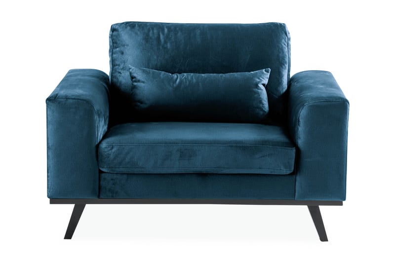 Copenhagen Lænestol Velour - Blå - Møbler - Stole & lænestole - Lænestole