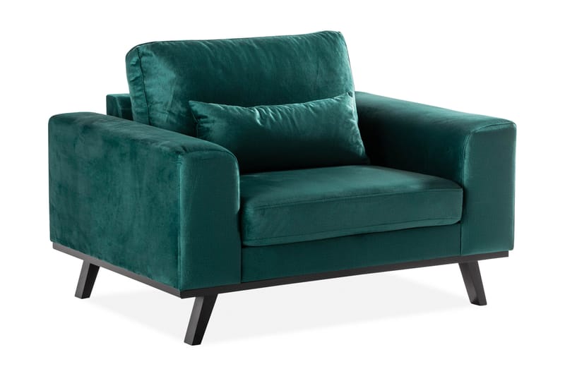 Copenhagen Lænestol Velour - Grøn - Møbler - Stole & lænestole - Lænestole