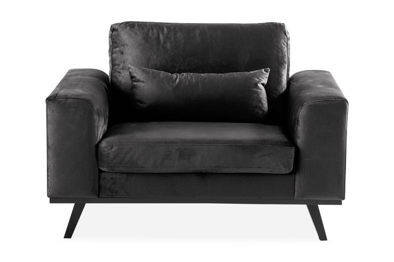 Copenhagen Velourlænestol - Grå - Møbler - Stole & lænestole - Lænestole