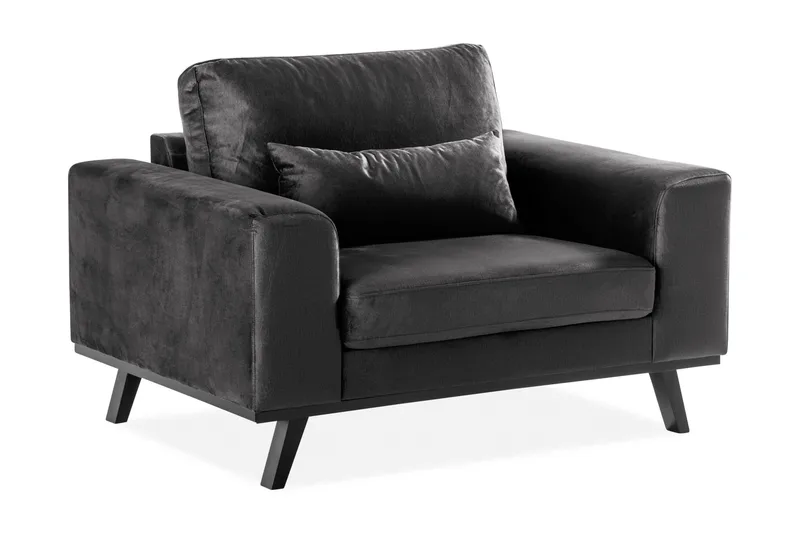 Copenhagen Velourlænestol - Grå - Møbler - Stole & lænestole - Lænestole