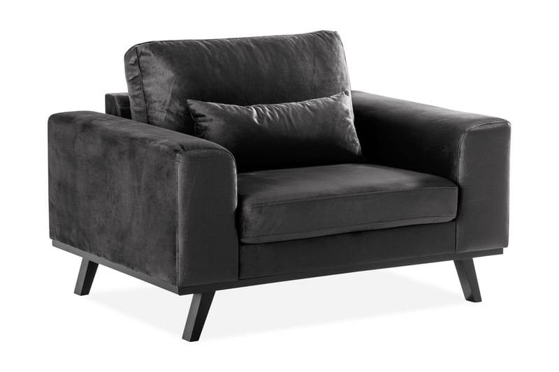 Copenhagen Velourlænestol - Grå - Møbler - Stole & lænestole - Lænestole