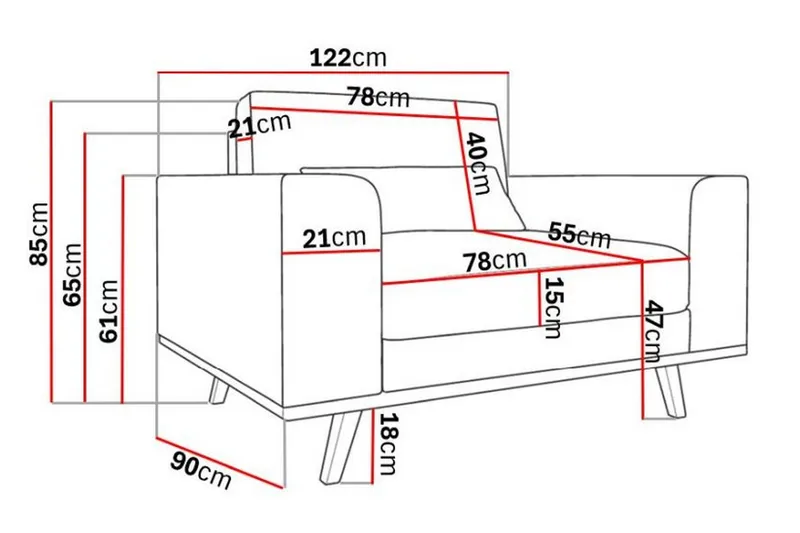 Copenhagen Velourlænestol - Grå - Møbler - Stole & lænestole - Lænestole