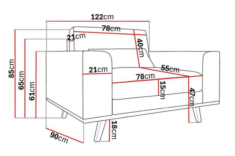 Copenhagen Velourlænestol - Grå - Møbler - Stole & lænestole - Lænestole