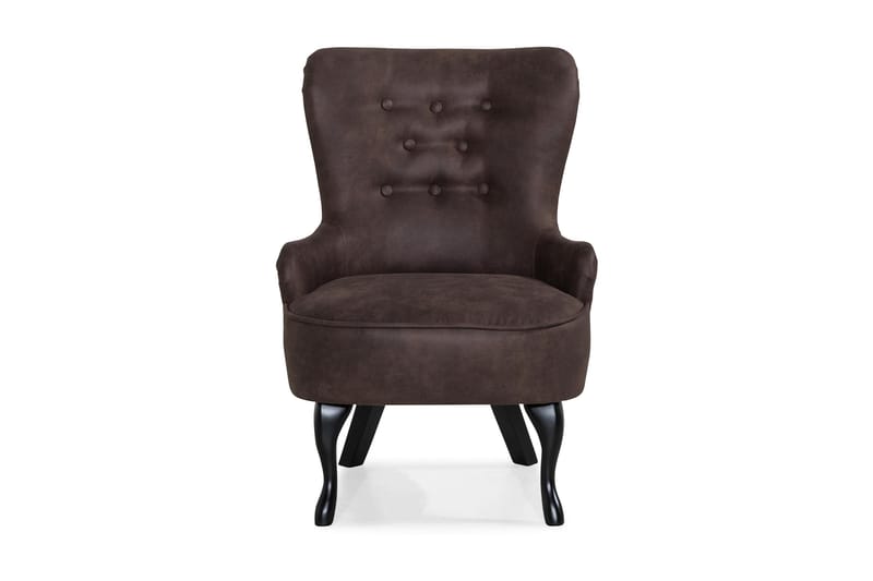 Dahlia Lænestol - Vintage brun - Øreklapstol - Læderstol