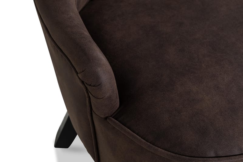 Dahlia Lænestol - Vintage brun - Øreklapstol - Læderstol