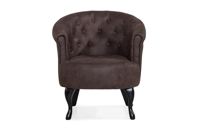 Dahlia Siss Club Lænestol - Vintage brun - Klubstol - Læderstol