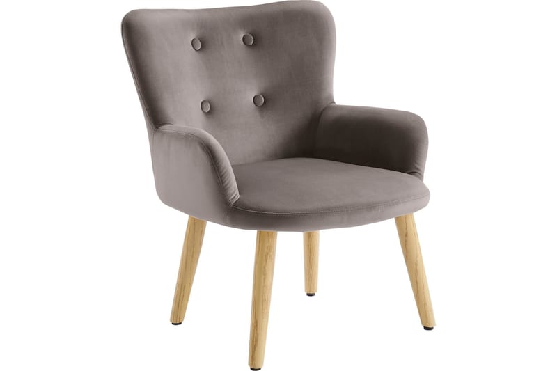 Decatur Loungelænestol - Velour/Grå - Møbler - Stole & lænestole - Lænestole