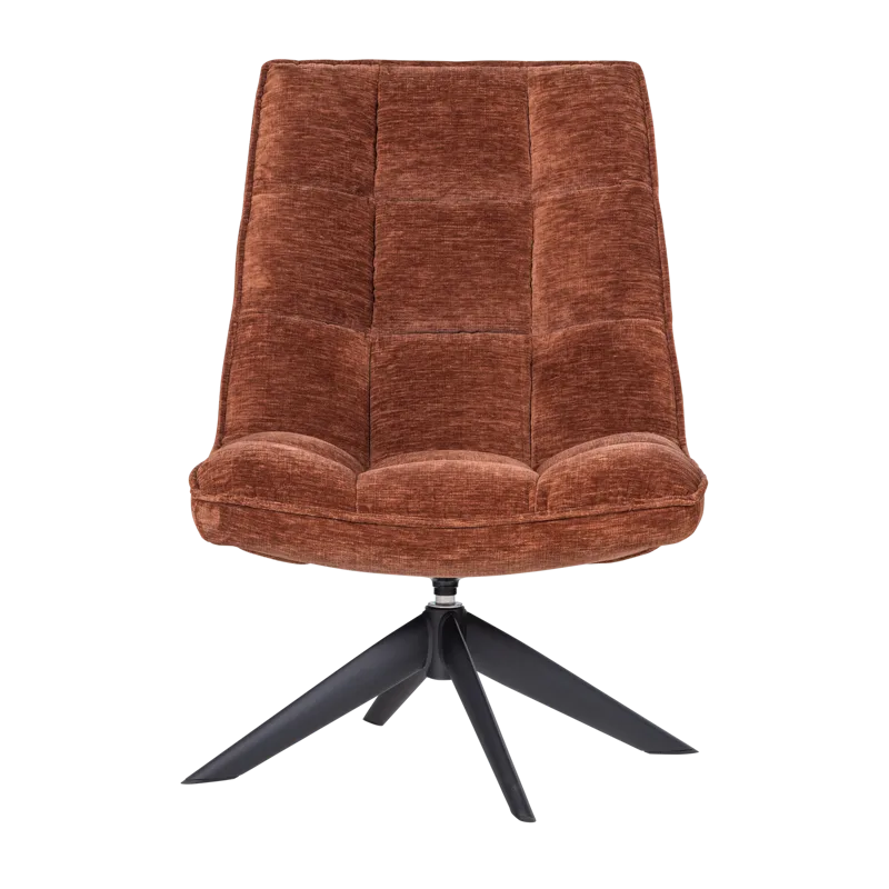Drejeflænestol Jouke - Rustbrun - Møbler - Stole & lænestole - Lænestole - Lænestol med vippefunktion