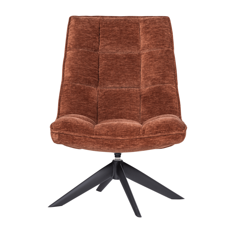 Drejeflænestol Jouke - Rustbrun - Møbler - Stole & lænestole - Lænestole - Lænestol uden armlæn