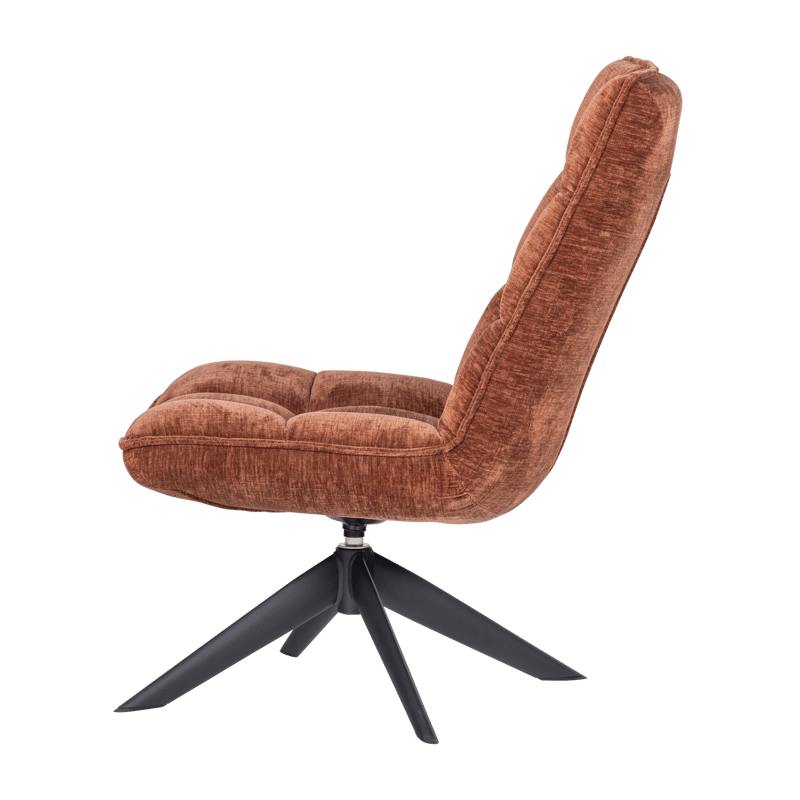Drejeflænestol Jouke - Rustbrun - Møbler - Stole & lænestole - Lænestole - Lænestol med vippefunktion