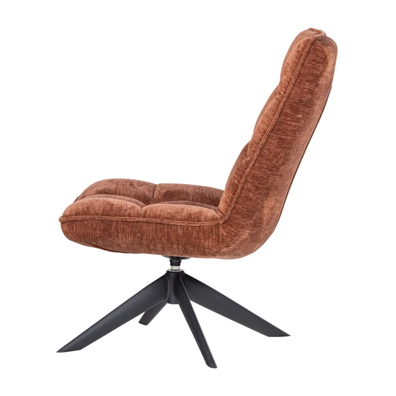 Drejeflænestol Jouke - Rustbrun - Møbler - Stole & lænestole - Lænestole - Lænestol uden armlæn