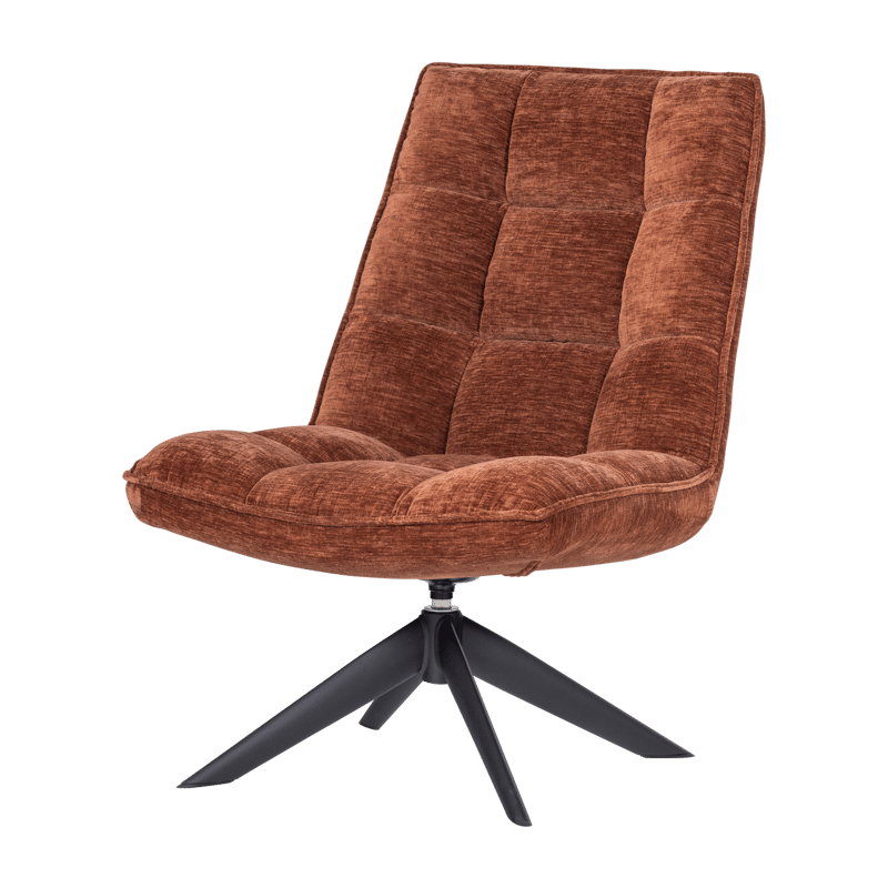 Drejeflænestol Jouke, Rustbrun