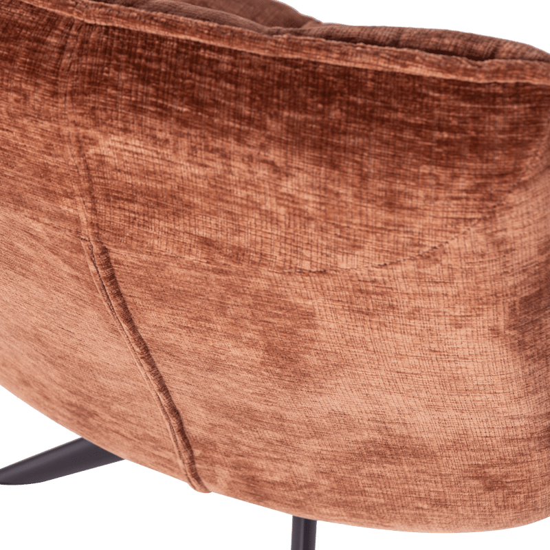 Drejeflænestol Jouke - Rustbrun - Møbler - Stole & lænestole - Lænestole - Lænestol med vippefunktion