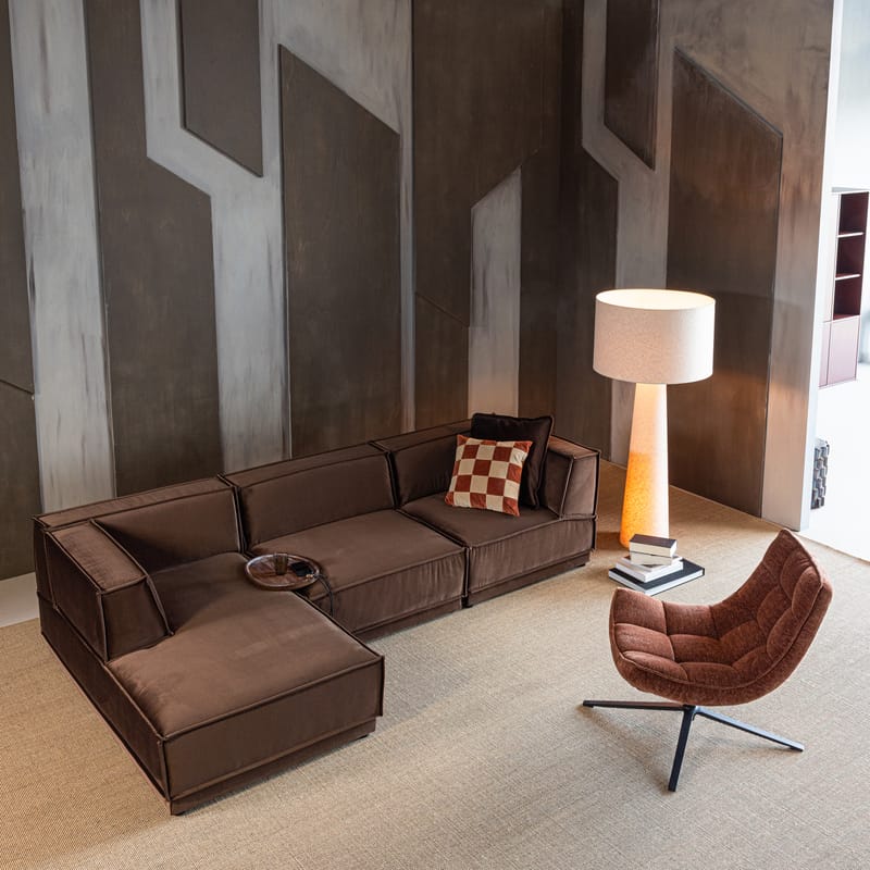 Drejeflænestol Maudi - Brun - Møbler - Stole & lænestole - Lænestole - Lænestol med vippefunktion