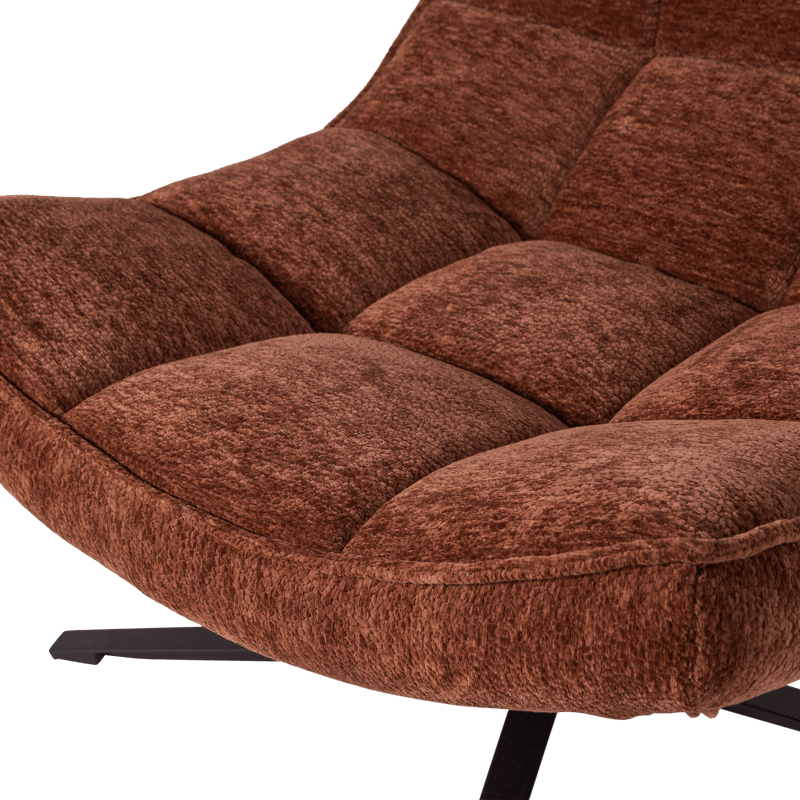 Drejeflænestol Maudi - Brun - Møbler - Stole & lænestole - Lænestole - Lænestol med vippefunktion