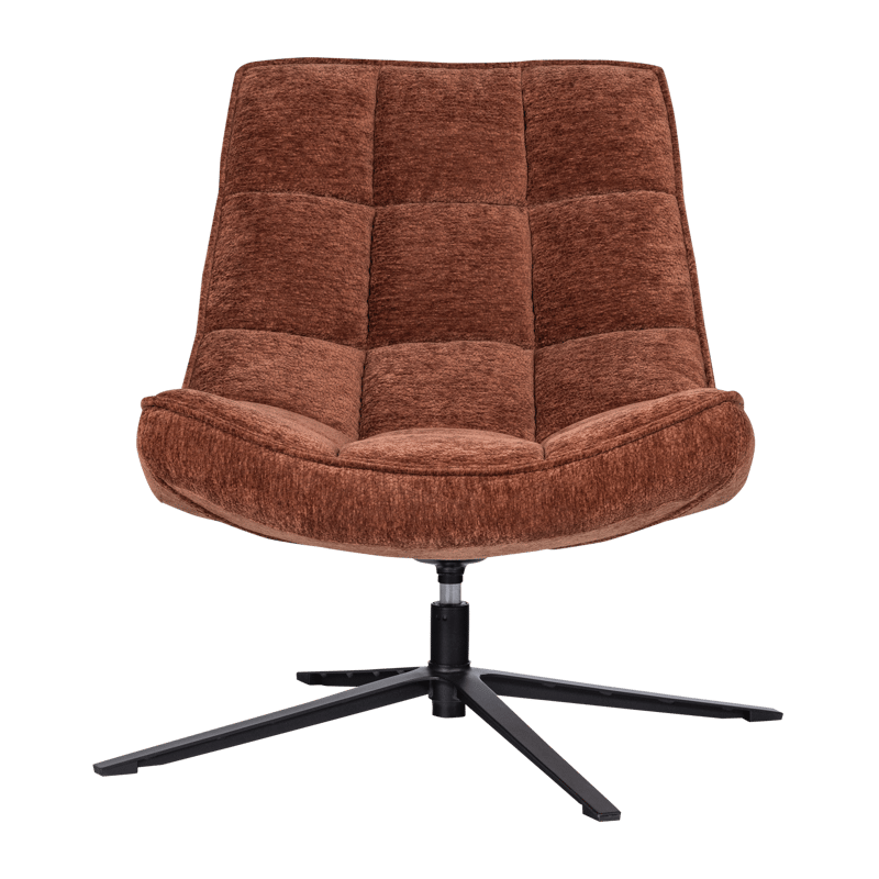 Drejeflænestol Maudi - Brun - Møbler - Stole & lænestole - Lænestole - Lænestol med vippefunktion