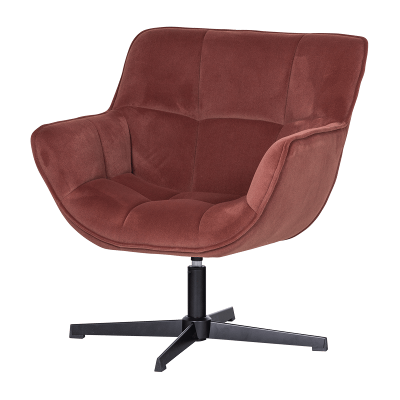 Drejeflænestol Wibo, Vinrød